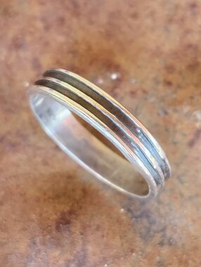Sterling Silver Solid .925  Mens Band Ring